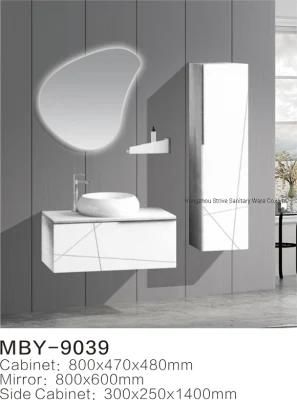 Hotel European Modern Wall-Hung PVC Bathroom Cabinets