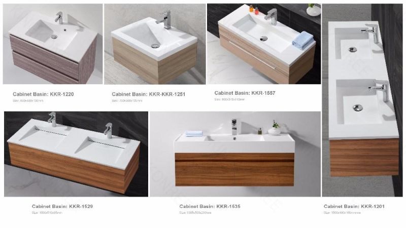 Kkr Wash Basin Acrylic Bathroom Countertop Basin Pedestal Basin