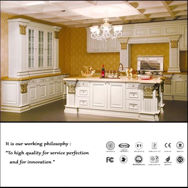 Classical Style PVC MDF Kitchen Furniture (FY5641)