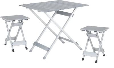 Lightweight Portable Table Folding, Aluminum Camp Picnic Table Foldable with a Bag for Outdoor, Hiking, Backpacking