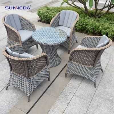 Outdoor Gazebo Patio Restaurant Garden Hotel Home Furniture Rattan Chair Dining Table Set and Dining Set