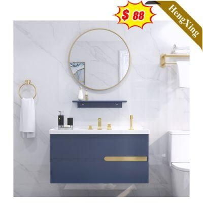 European Design Wall Mounted Basin Mirror Storage Wooden Vanity Bathroom Cabinet