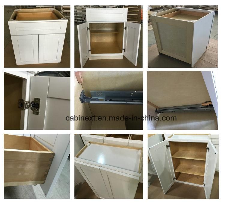 Low Price All Wood Kitchen Cabinet Espresso Shaker Project Wholesale