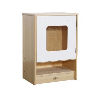 Fashionable Multifunctional Kindergarten Furniture Wooden Nursery Oven Cabinet