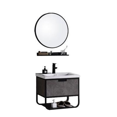 New European Design Wooden Furniture Set Washing Basin Modern Bathroom Vanity with Mirror Shelf