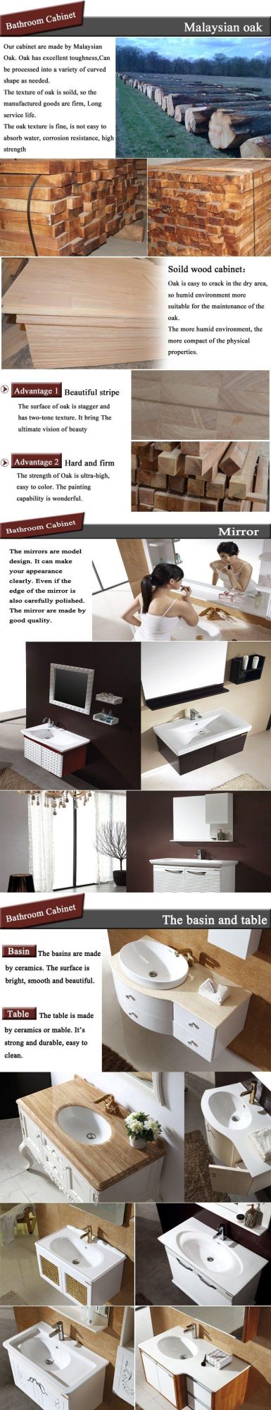 Custom Fancy One Sink European Modern Furniture Vanity Unit Bathroom