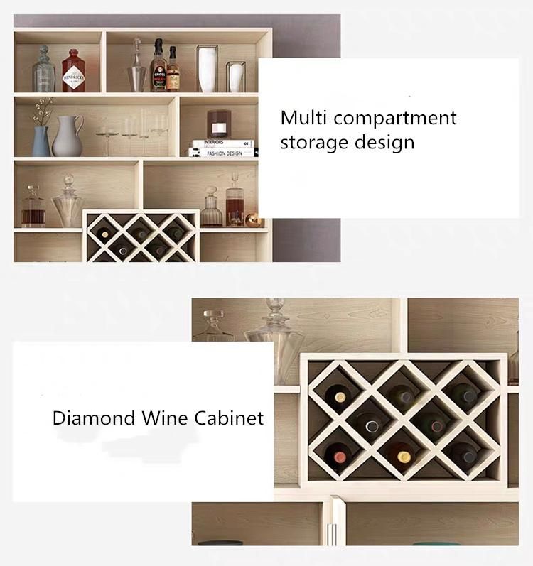 Simple European Style Wine Cabinet Single Glass Door Hhome Floor-Standing Display Cabinet