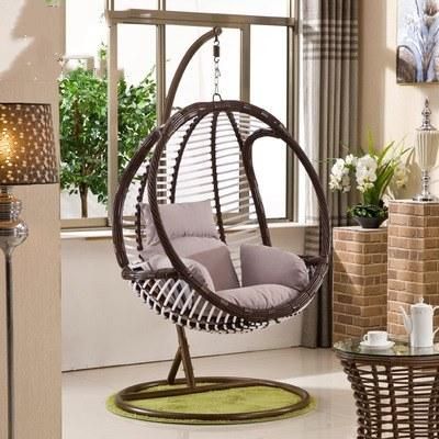 Outdoor Furniture PE Wicker Rattan Egg Swing Hanging Chair Garden Casual Patio Single Weave Chair