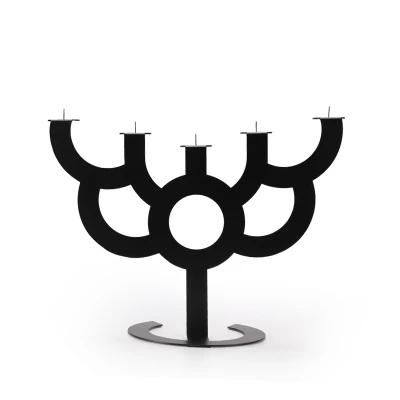 Candle Metal Candlestick Holders for Wedding Event Candelabra Candle Stand Black