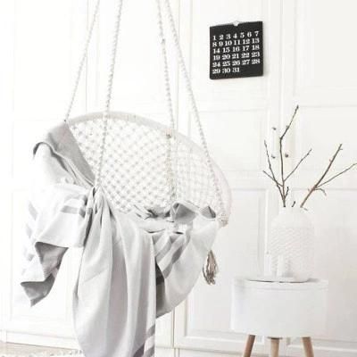 Rope Hammock Swing Macrame Hanging Chair Outdoor Garden Swing Chair