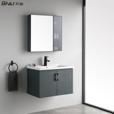 Modern Bathroom Furniture Wall Mounted European Style Elegant Bathroom Sink Vanity with Mirror