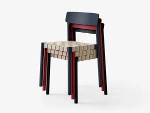 New Style Wood Furniture Restaurant Dining Stackable Chair