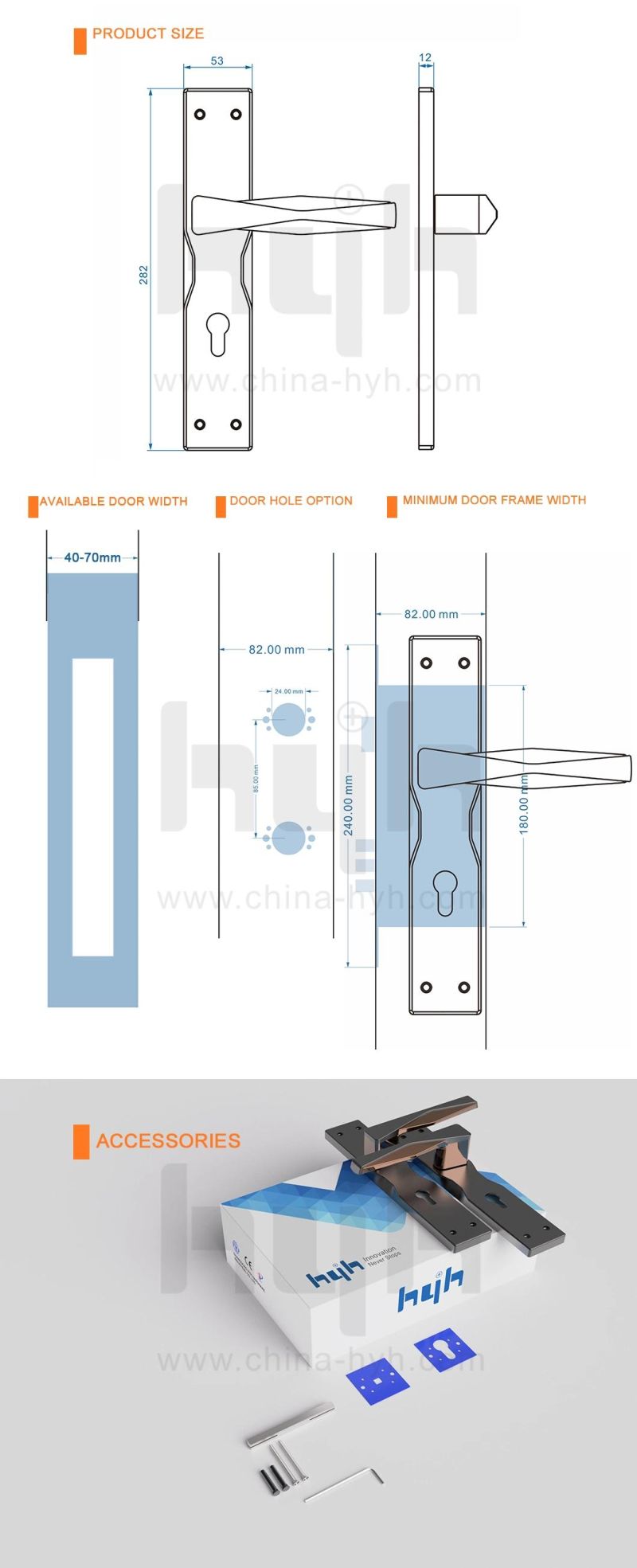 European Interior New Good Design Chrome Polish Handle Door Handles