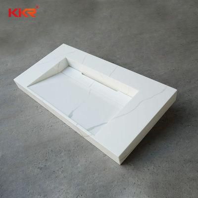 Customize European White Marble Solid Surface Bathroom Cabinet Vanity Tops