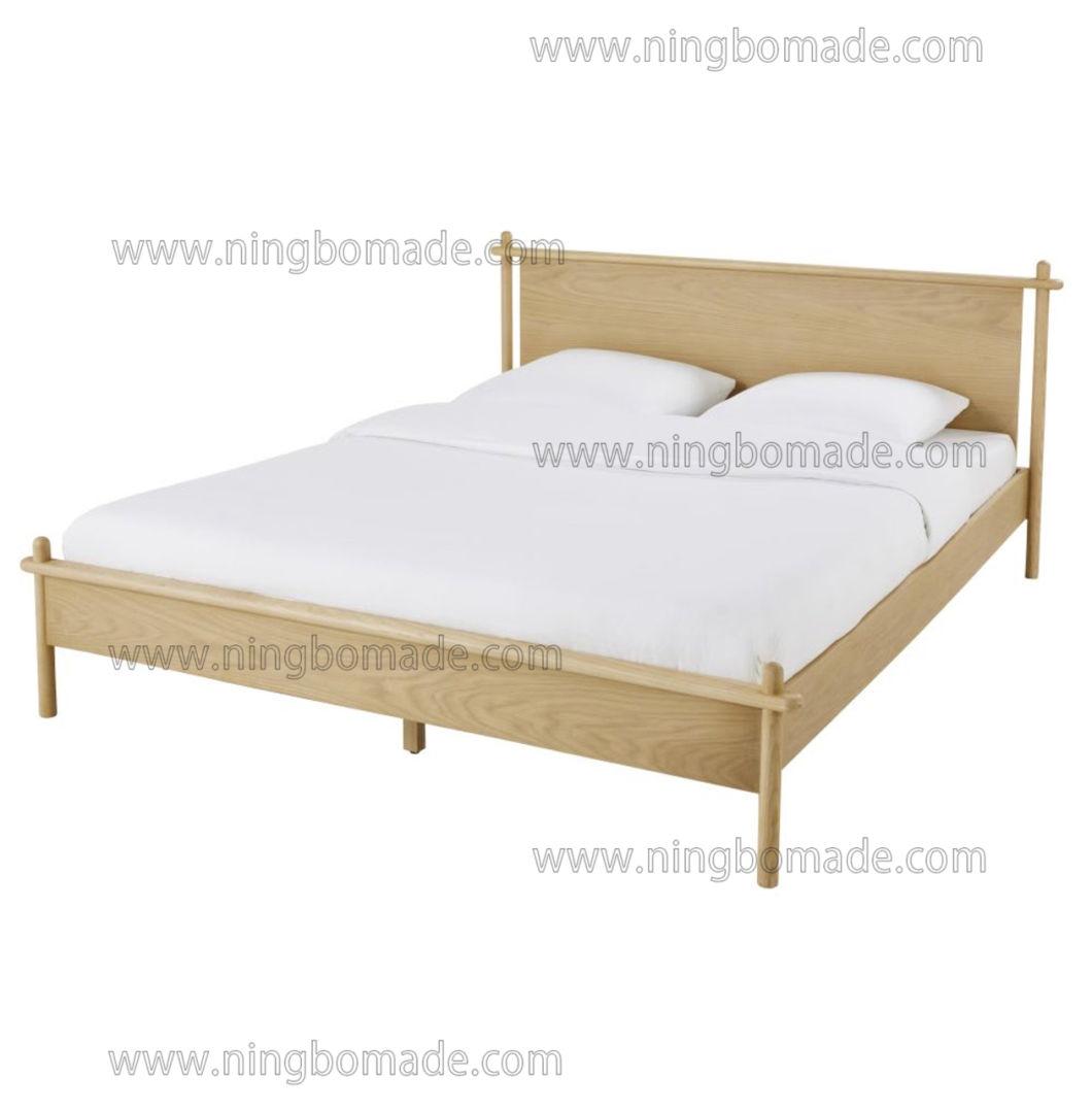 French Classically Constructed Furniture Light Natural Ash Double Size Bed Frame