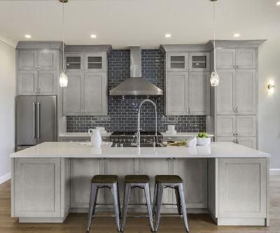 Modern Style Kindscolor Espresso Gray Shaker Wooden Furniture Kitchen Cabinets