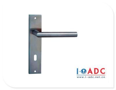 Stainless Steel Security Modern Door Lever Handles on Rose