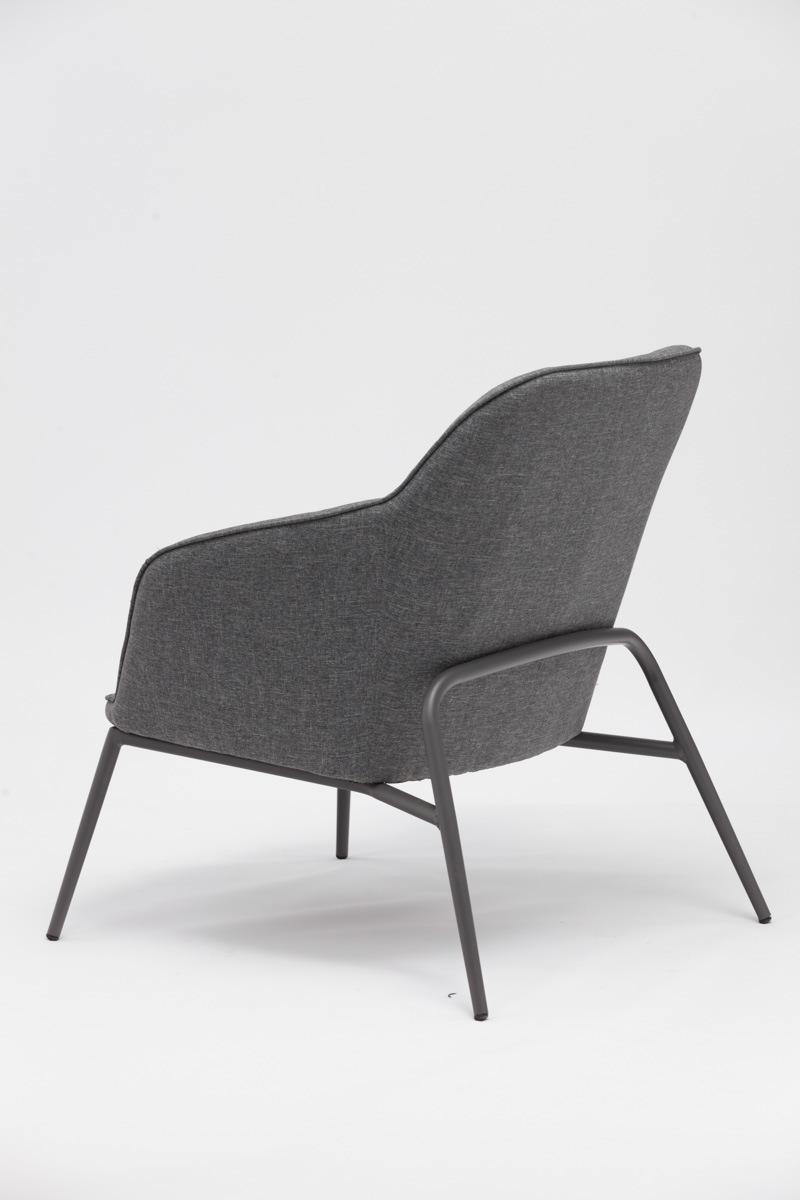 Modern European Fashion Aluminum Grey Cloth Chair Outdoor Dining Chair