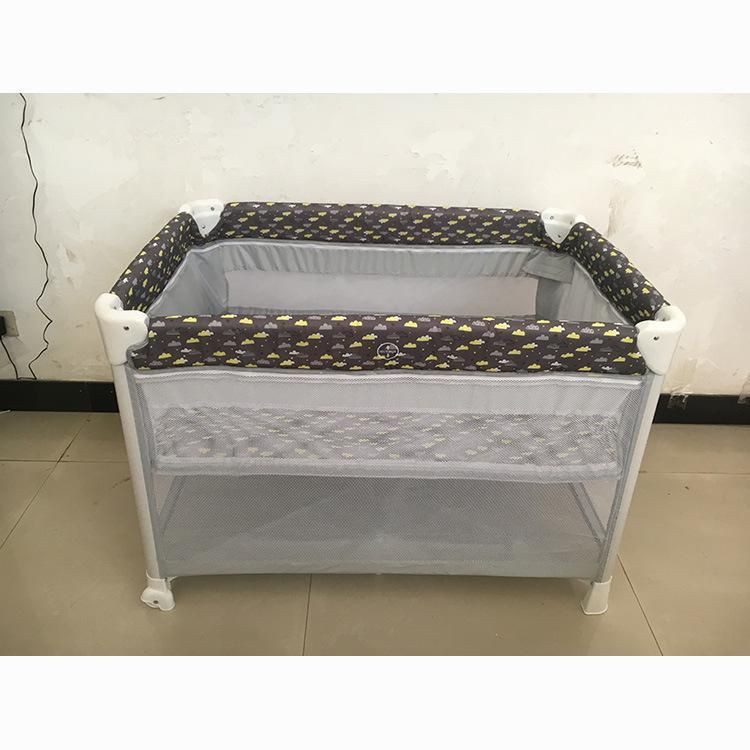 Wholesale Baby Cuna Corral Bebe Foldable Playpen Sleeping Babybed Cribs Travel Cot Bassinet with Luxury Mosquito Net