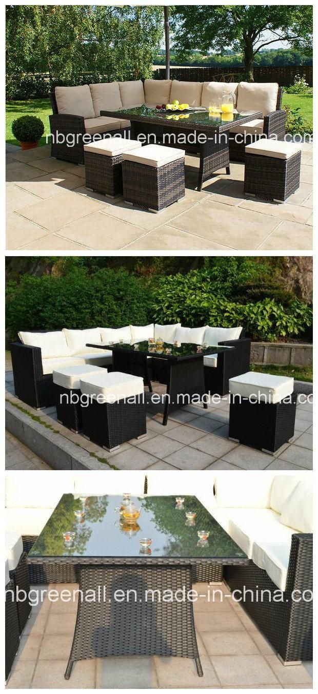 9 Seater Corner Sofa Dining Set Garden Rattan Outdoor Furniture