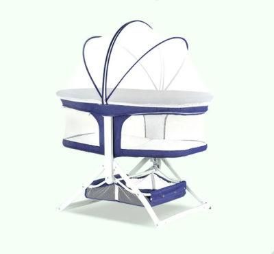 P769blue Movable Portable Baby Bed Folding European Cradle Bed