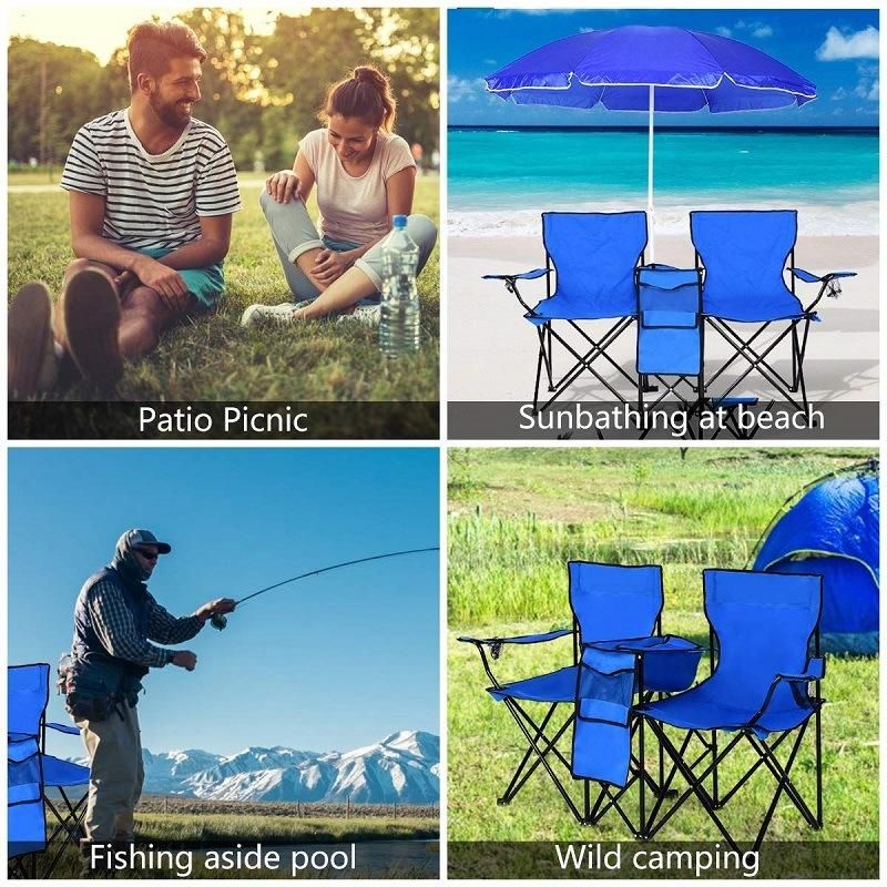 Sun Umbrella Handrail Beach Chair Portable Folding Outdoor Children Camping Chair