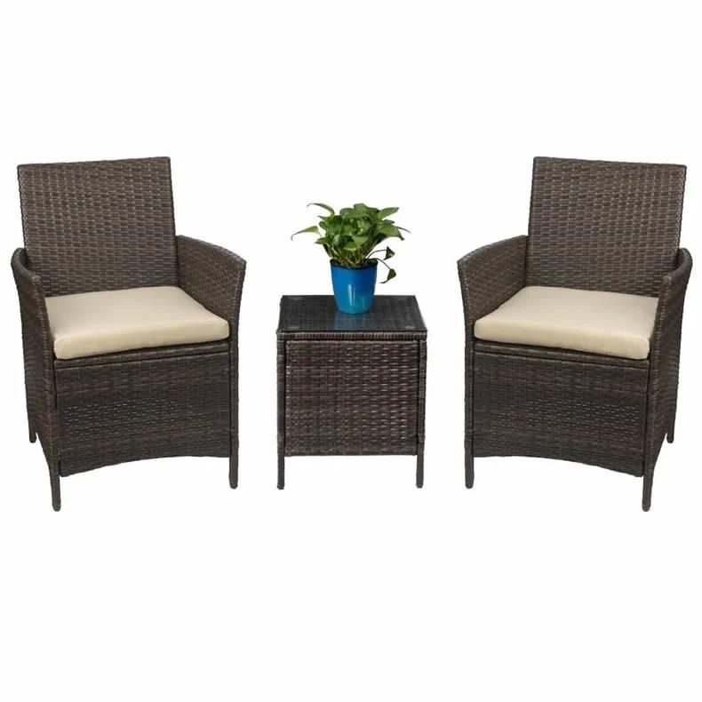 Patio Furniture PE Rattan Outdoor Wicker Conversation Set Rattan Sofa Set