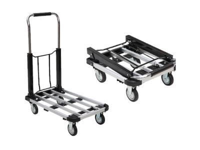 China Manufactured Aluminum Cart Platform Trolley Folding Truck 150kg Capacity Trolley Hand Luggage Cart (HJ153)
