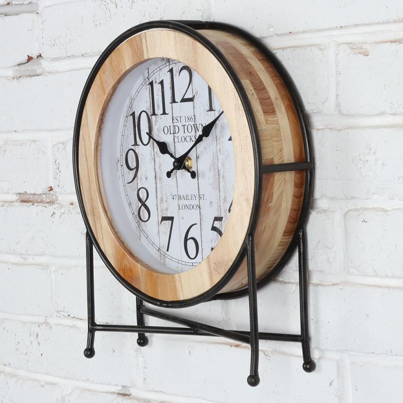 Wholesale Antique Wooden Table Clock Home Decor Desk Table Clocks