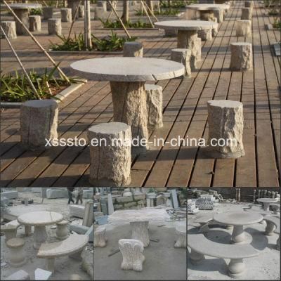 Hot Sale Stone Tables and Benches Sets for Garden Decoration