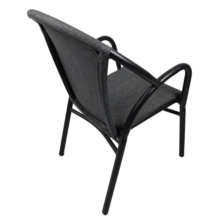 European Style Stackable Ergo Textilene Mesh Chair Commercial Restaurant Outdoor Furniture