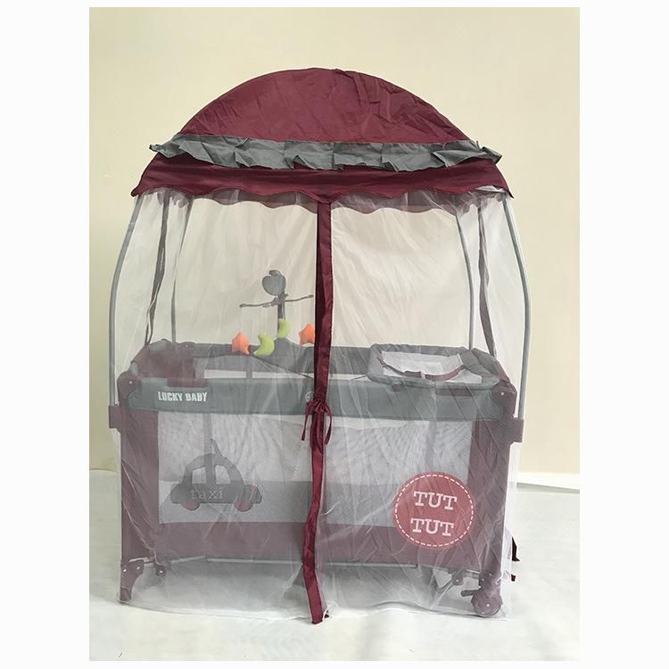 Luxury Baby Playpen with Princess Mosquito Net / Factory Hot Selling Baby Playpen