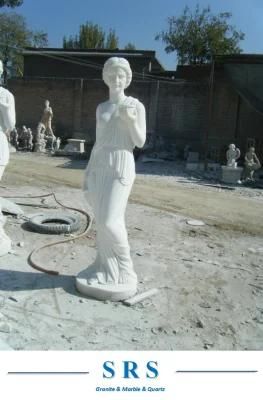White Marble European Hero Caving Statues Carving Sculpture with Angel, Madonna, Budda and So on