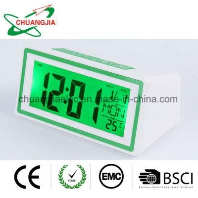 Desk Alarm Clock with Voice Activated Backlight and Calendar for Gift