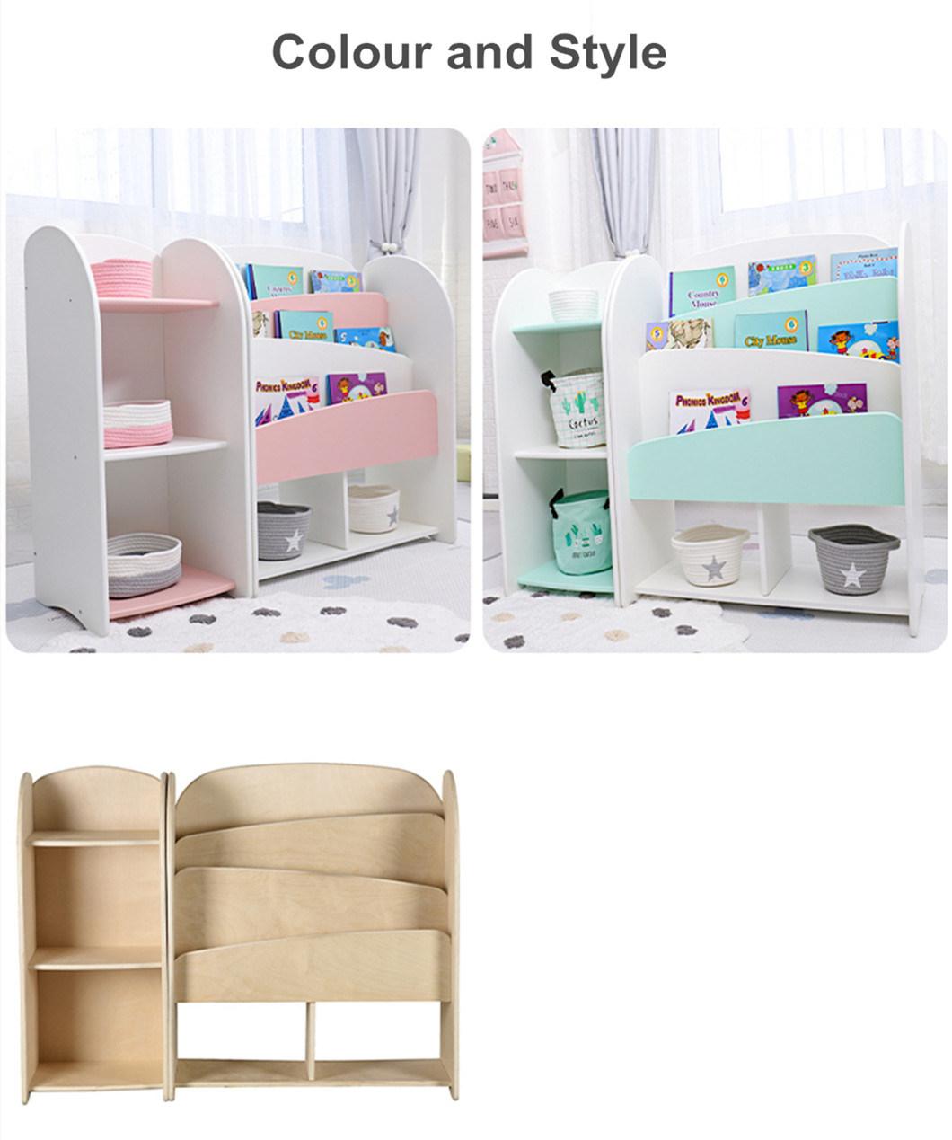 Decorative and Colorful Kids Storage Cabinet and Bookshelf