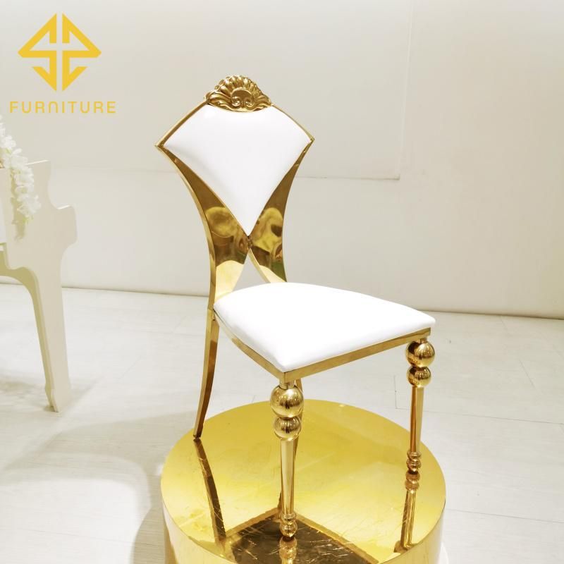 Luxury Nordic Gold Stainless Steel Dining Chairs Simple Fashion European Hotel Dining Room Table Chairs