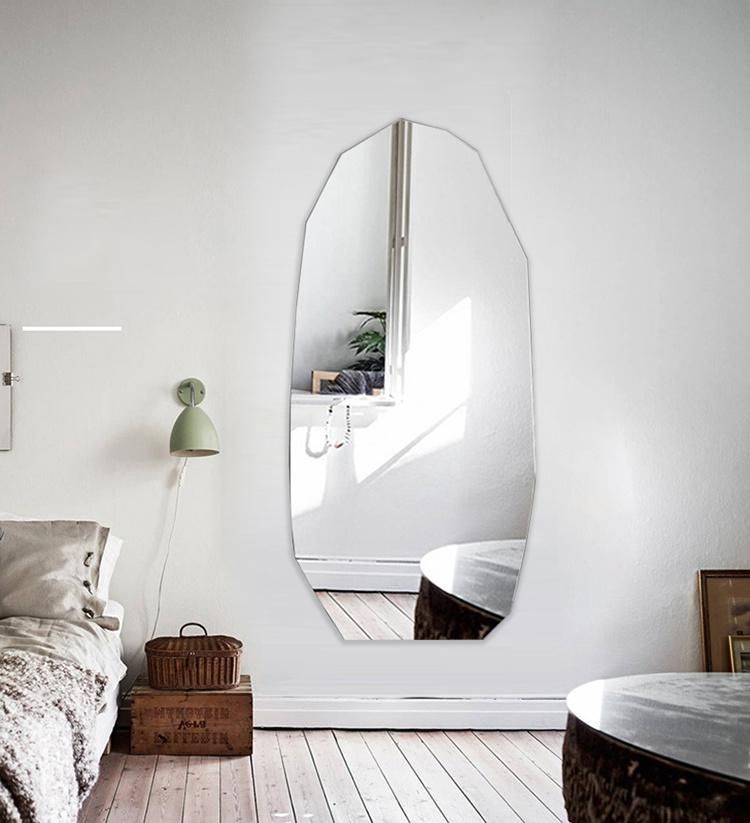 Irregular Modern Wall Decorative LED Cosmetic Full Length Dressing Mirror