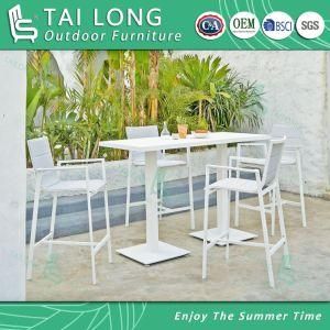 Outdoor Textile Pad Chair with Aluminum Bar Table Club Bar Table