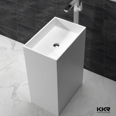 European Style Bathroom Solid Surface Freestanding Wash Basin