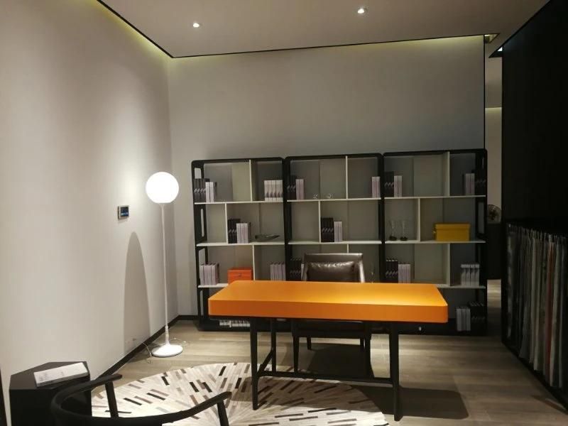 Made in China Modern Home Office Furniture Curved Side Panels Round Corner Display Shelf Bookshelf