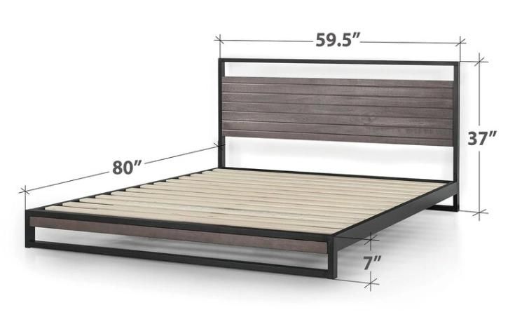 European Furniture Modern Simple Solid Wood Bedroom Double Bed