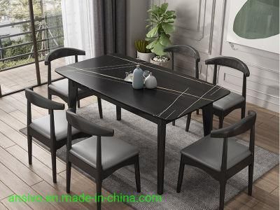 Cheap Restaurant Furniture Wood Rectangle Living Room Custom Nordic Dining Table for Sale