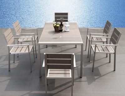 Waterproof Anti-Corrosion Modern Rectangle Hotel Home Dining Chair Table Set Outdoor Garden Leisure Furniture