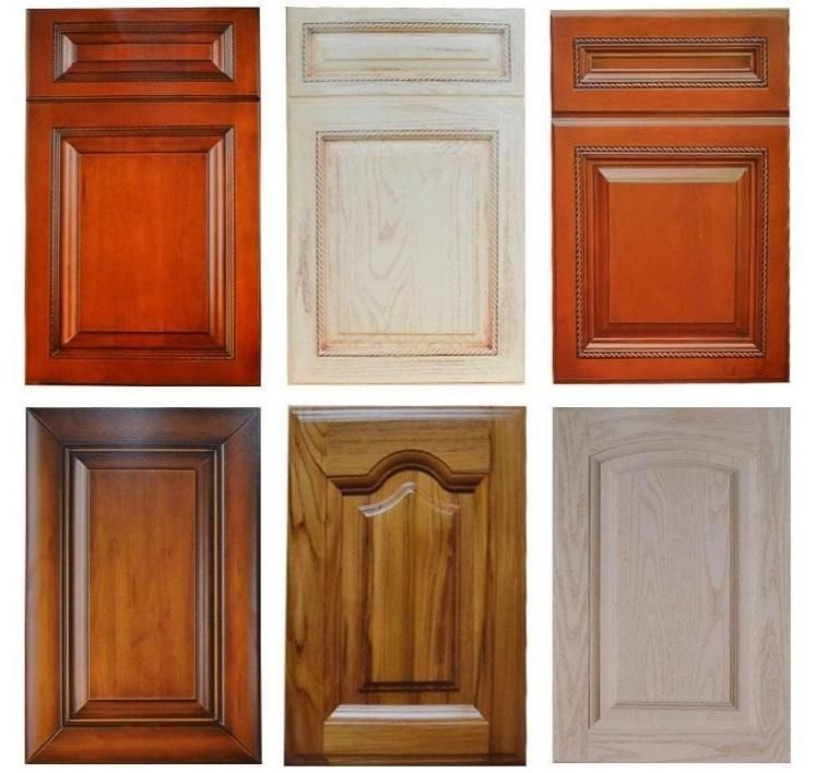 Wood Grain Melamine Particle Board or Plywood Kitchen Cabinet