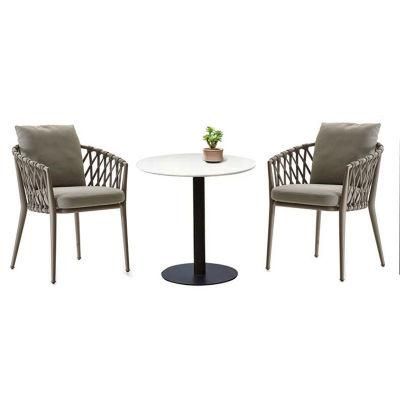 Outdoor Dining Table Sets with Woven+Metal Frame Gazebo Patio Garden Furniture