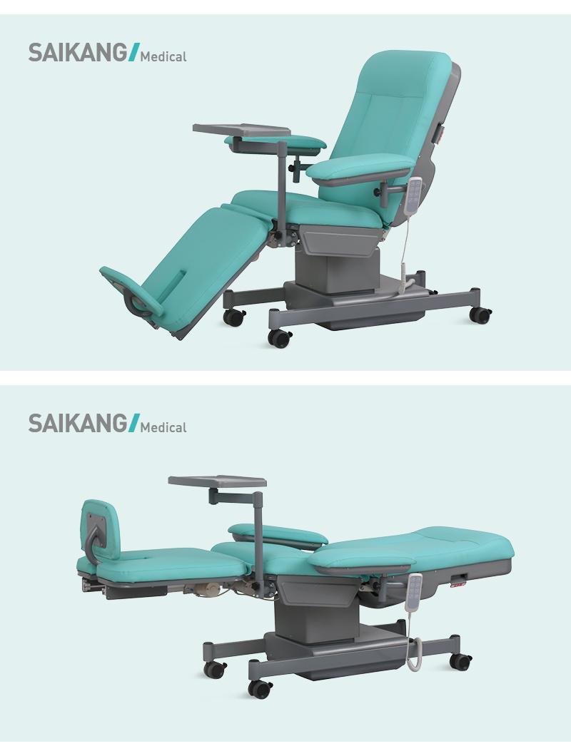 Ske-134 Saikang Factory EEG Chair ECG 3 Function Adjustable Medical Patient Transfusion Electric Dialysis Chair
