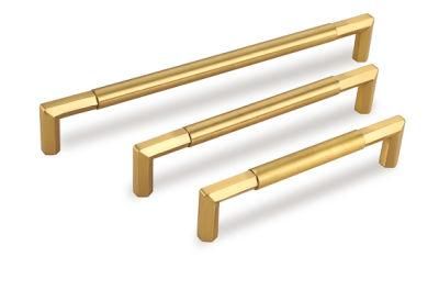 Solid Polish Brass Kitchen Cabinet Handles for Gold Hardware Drawer Bar Pulls
