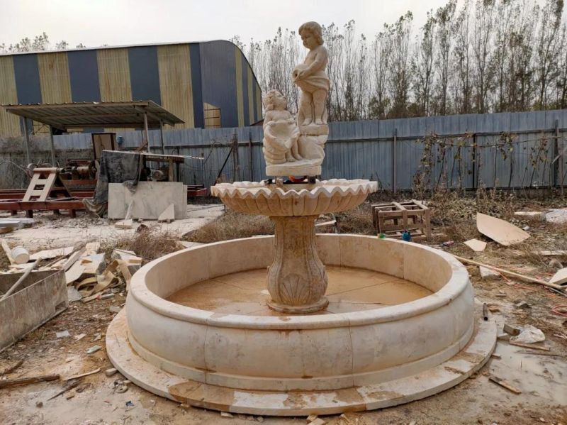 Experienced Workmanship Natural Stone Fountain with Ornament for Outdoor Project Granite Fountain