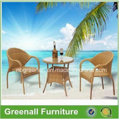 Modern Patio Outdoor Garden Wicker Rattan Cafe Table and Chair Set Furniture