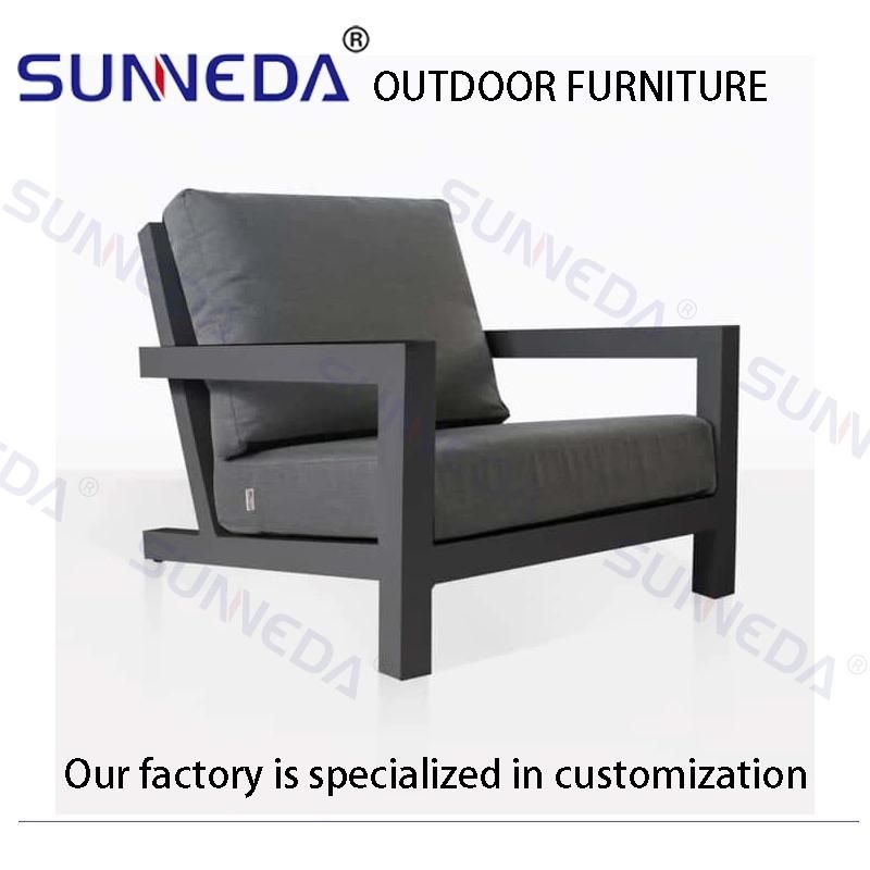 Patio Sofa Garden Sets Outdoor Furniture Aluminum Modern Chair with Glass Table